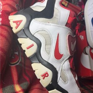 Nike Red and White Air Sneakers